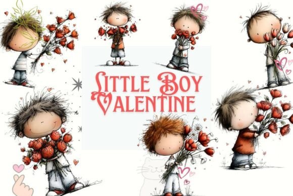 Little Boy Valentine Clipart: A Heartfelt Design Resource