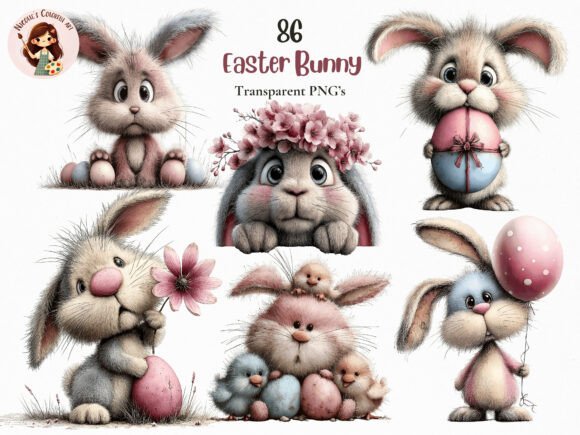 Whimsical Easter Pastel Bunny Clipart: Your Spring Design Secret Weapon