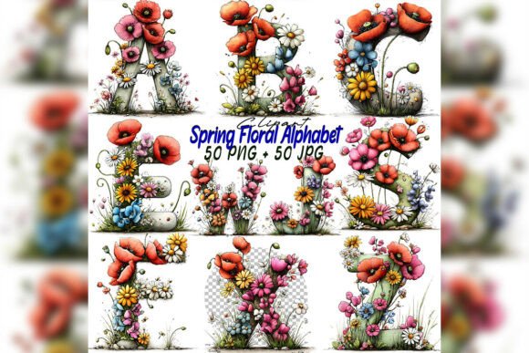 Whimsical Floral Alphabet Birthday Clipa: Your Go-To for Charming Designs